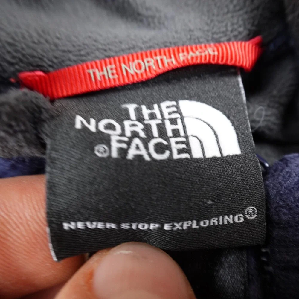 North Face Sweater Mens L Blue‎ Wool Blend Pullover 1/4 Zip Sweatshirt Outdoor